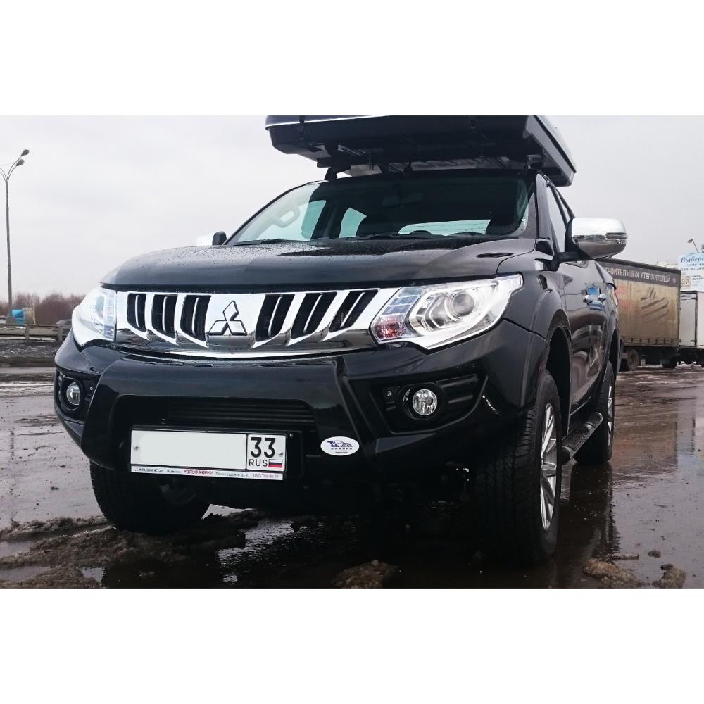 БАМПЕР АВС-ДИЗАЙН ПЕРЕДНИЙ MITSUBISHI L200 2015-11.2018 КРОМЕ К-ЦИИ INVITE (ПОД ШТАТНУЮ ОПТИКУ, ЧЕРНЫЙ) АВС-ДИЗАЙН
