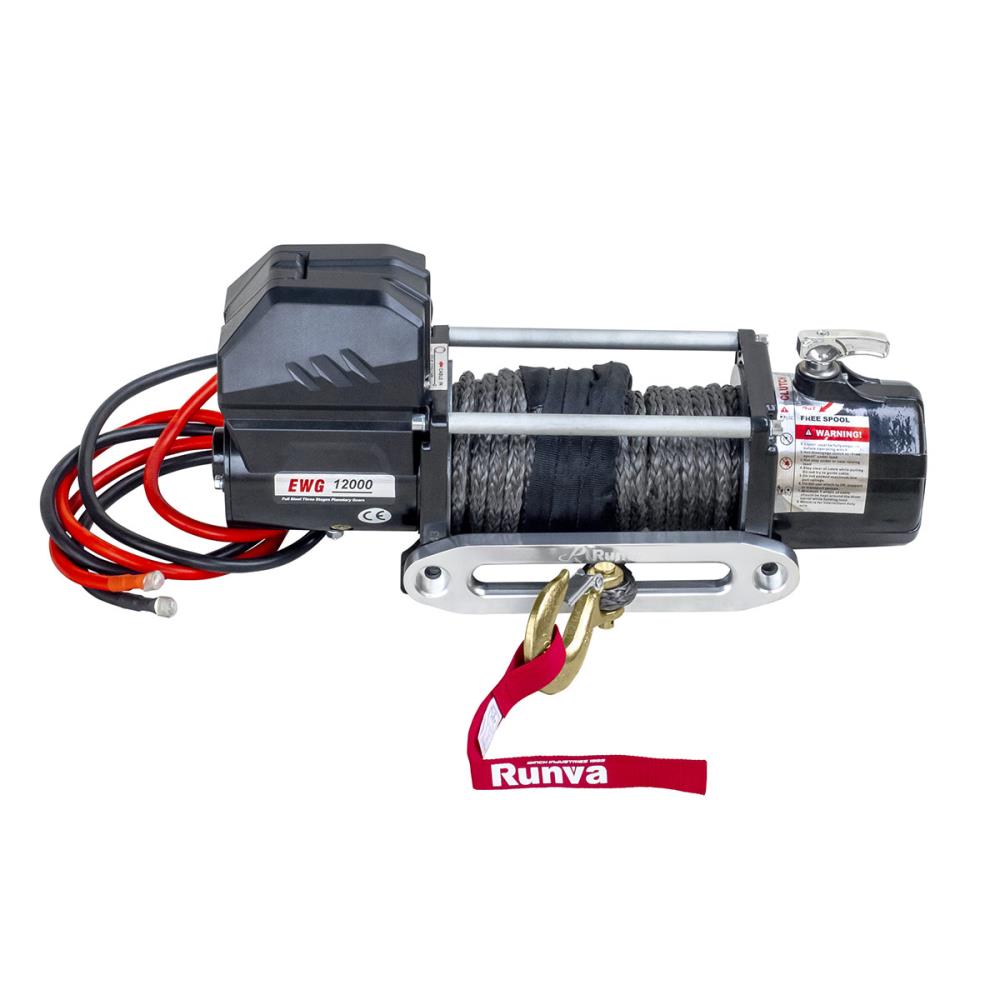 Лебёдка электрическая 12V Magnum 12000 lbs 5443 кг (синтетический трос)