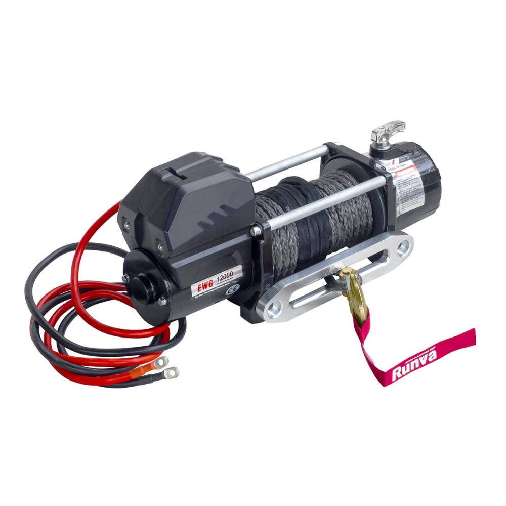 Лебёдка электрическая 12V Magnum 12000 lbs 5443 кг (синтетический трос)