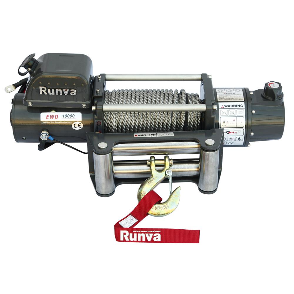 Лебёдка электрическая двухскоростная 12V Runva 10000 lbs 4500 кг