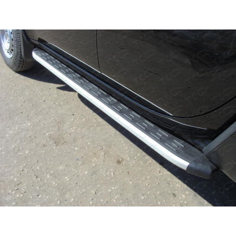 Пороги алюминиевые с пластиковой накладкой 1820 мм MITSUBISHI L200 2014-2015