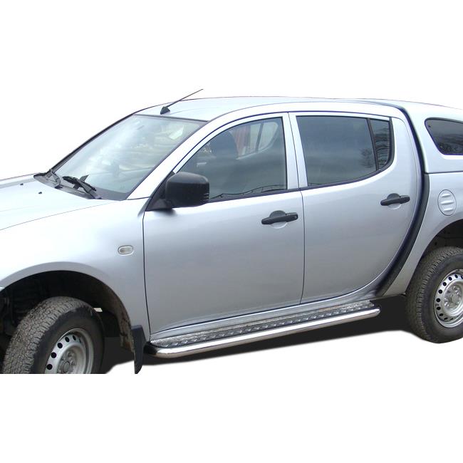 Пороги с накладным листом Mitsubishi L200 2006