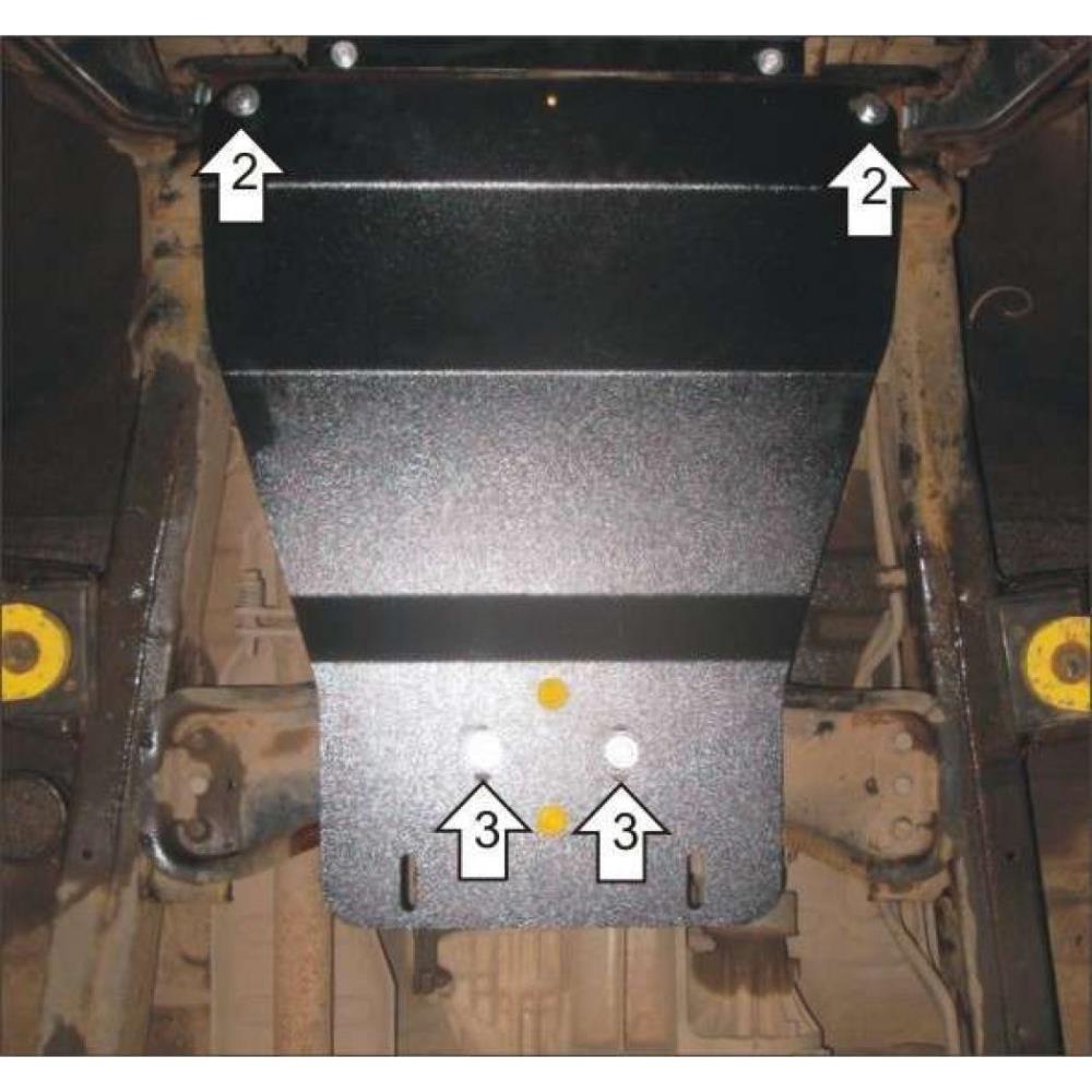 Усиленная защита коробки переключения передач алюминиевая Mitsubishi L 200 2006-2015