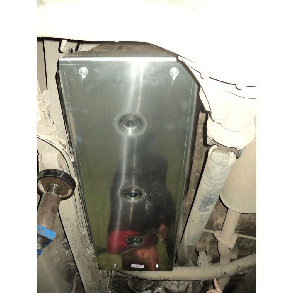 Защита днища Mitsubishi L-200 (2006+)из 4х частей (картер, КПП, РК, топливный бак) (Алюминий 4 мм)