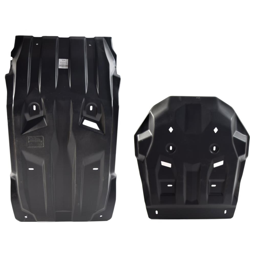 Защита картера, кпп и рк Mitsubishi L-200, V-все; КПП-все (2015-) из 2х частей (Композит 10 мм)